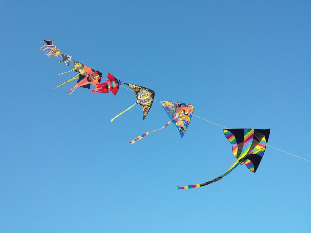 sky, flying kites, freedom